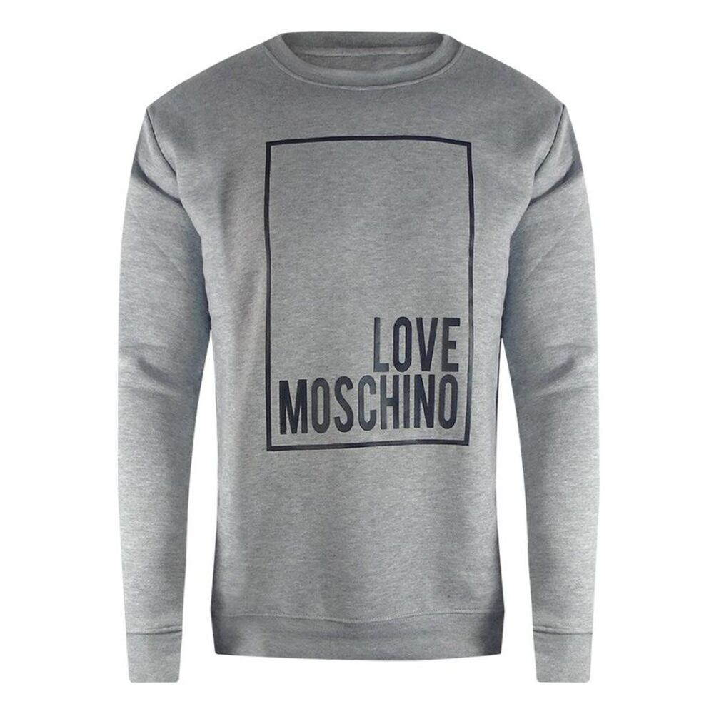 Love Moschino Mens Box Logo Sweatshirt / Gray